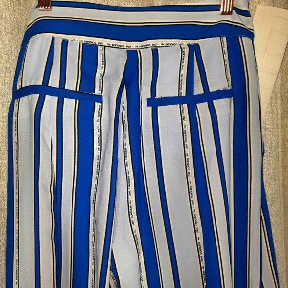 NYC 7th Avenue Design Studio Women Size 0 Tall Palazzo Pants Stretch Blue - Picture 3 of 5
